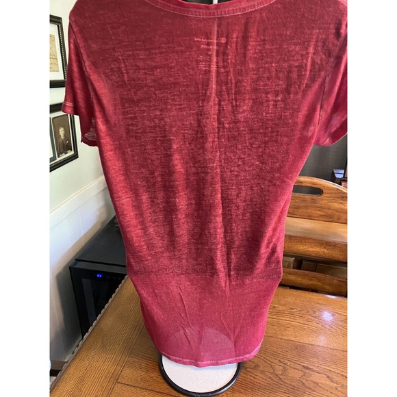 Womens Champion Authentic Red Burnout Logo V Neck T Shirt Sz Med EUC - Picture 6 of 9